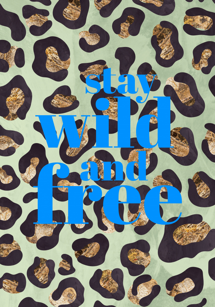 Wild and free leopard print typography von Sarah Manovski