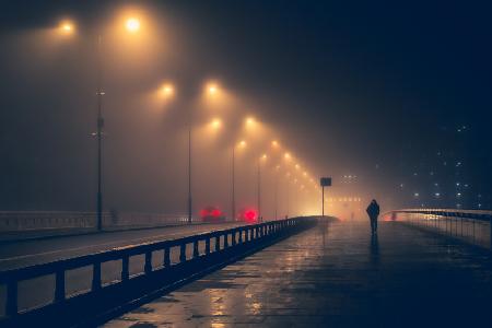 A foggy morning in London