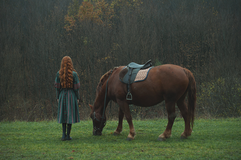 A story with a girl and a horse von Semida Pop