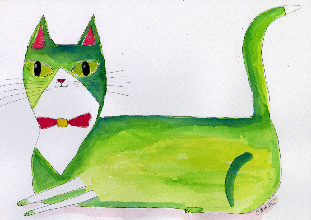 The green cat von Sharyn Bursic