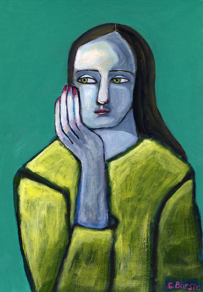 Woman with Big Hands von Sharyn Bursic