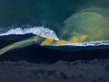 Creek entering ocean