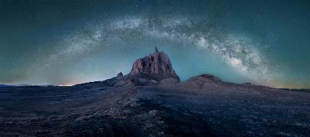 Milky Way over Ship Rock