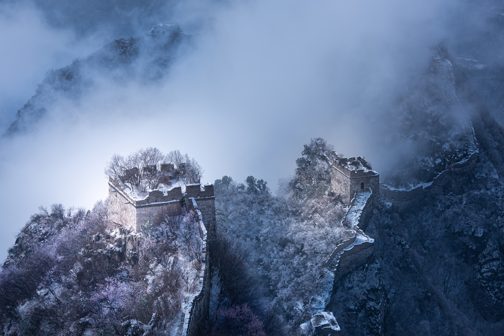 Peach blossom snow of the Great Wall von Simoon