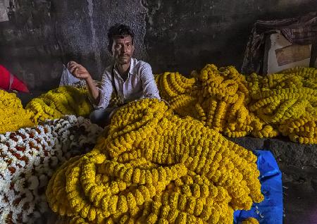 Mood at flower market