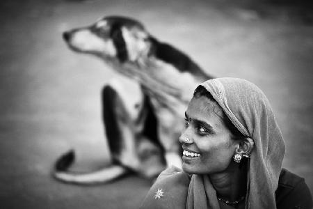 Woman and Dog