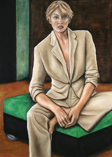 Waiting, 2001 (oil on canvas) 