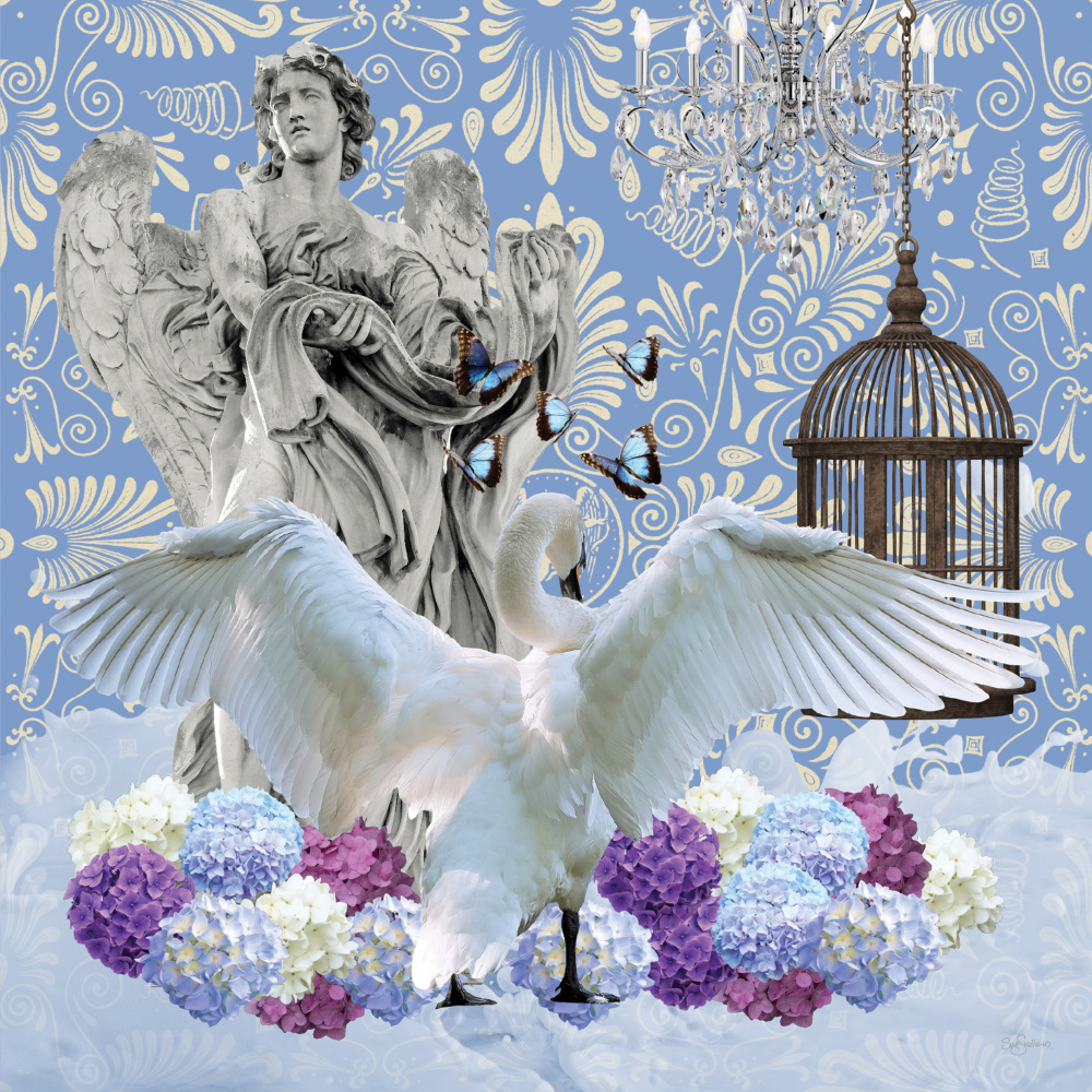 Blue Day Blue Swan von Sue Skellern