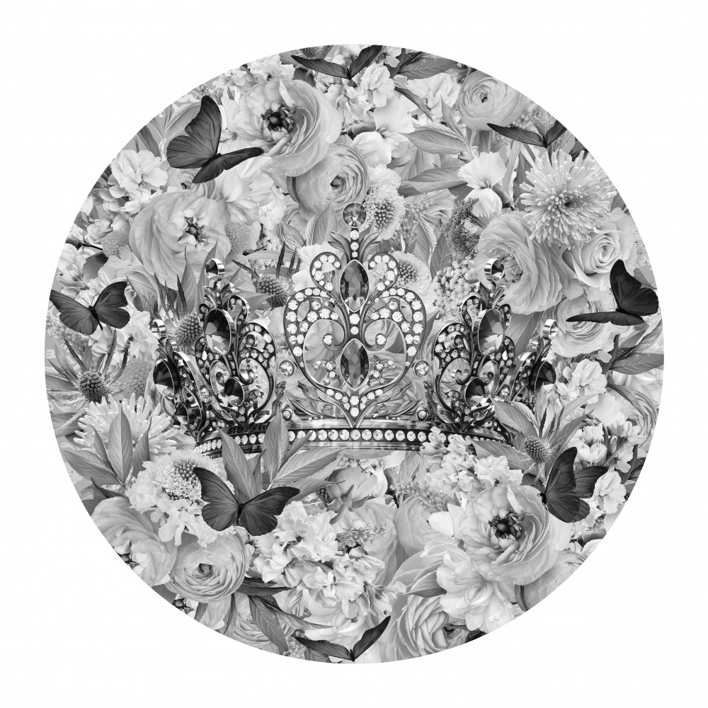 Candy Blooms &amp; Crown Black &amp; White von Sue Skellern