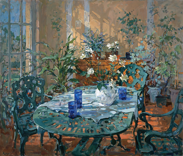 Conservatory with Blue Glass von Susan  Ryder