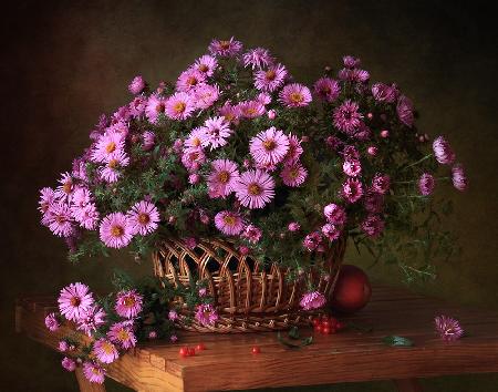 A basket of flowers