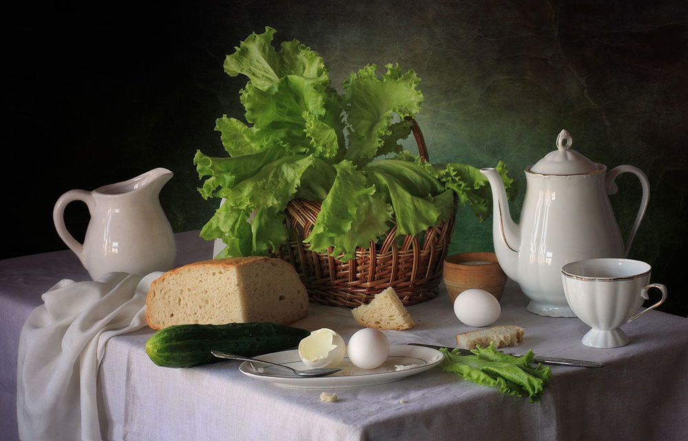 Still life with lettuce von Tatyana Skorokhod