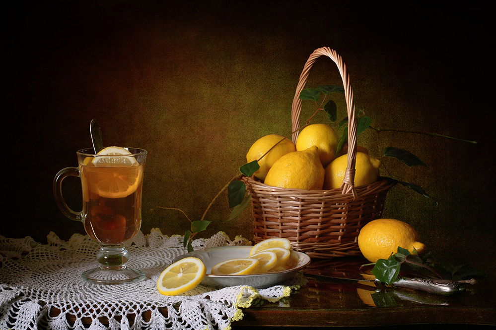 Still life with lemons von Tatyana Skorokhod