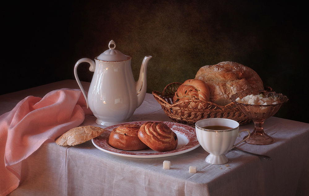 Tea still life von Tatyana Skorokhod