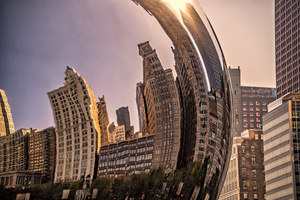 Reflections Off The Chicago Bean von Teri Reames