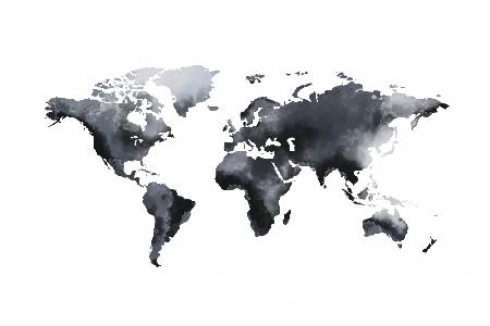 WORLD MAP Watercolor