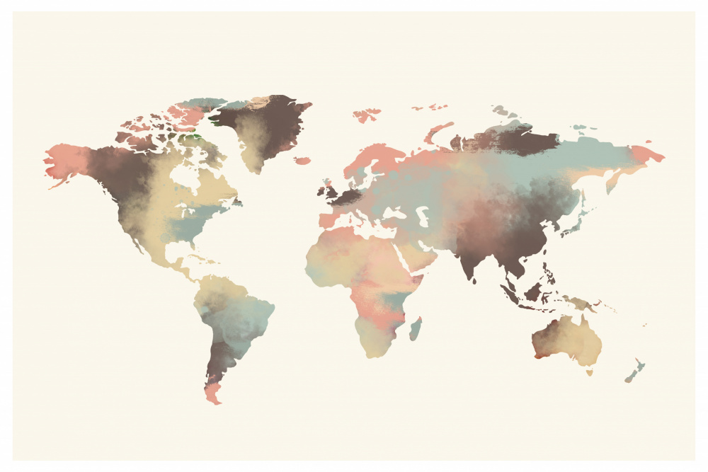 World Map Color von THE MIUUS STUDIO