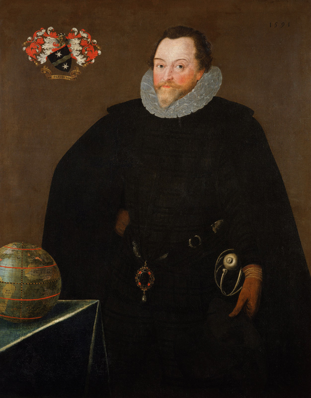 Portrait of Sir Francis Drake (1540-1596) 1591 von the Younger Gheeraerts Marcus