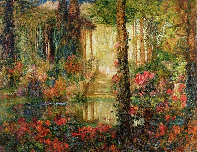 The Garden of Enchantment - stage set for 'Parsifal' von Thomas Edwin Mostyn