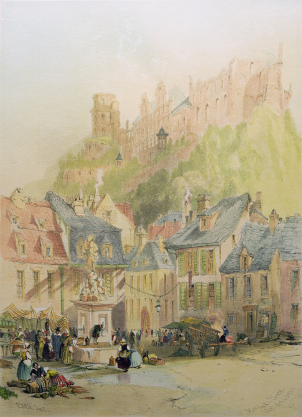 Heidelberg, Kornmarkt von Thomas Miles Richardson