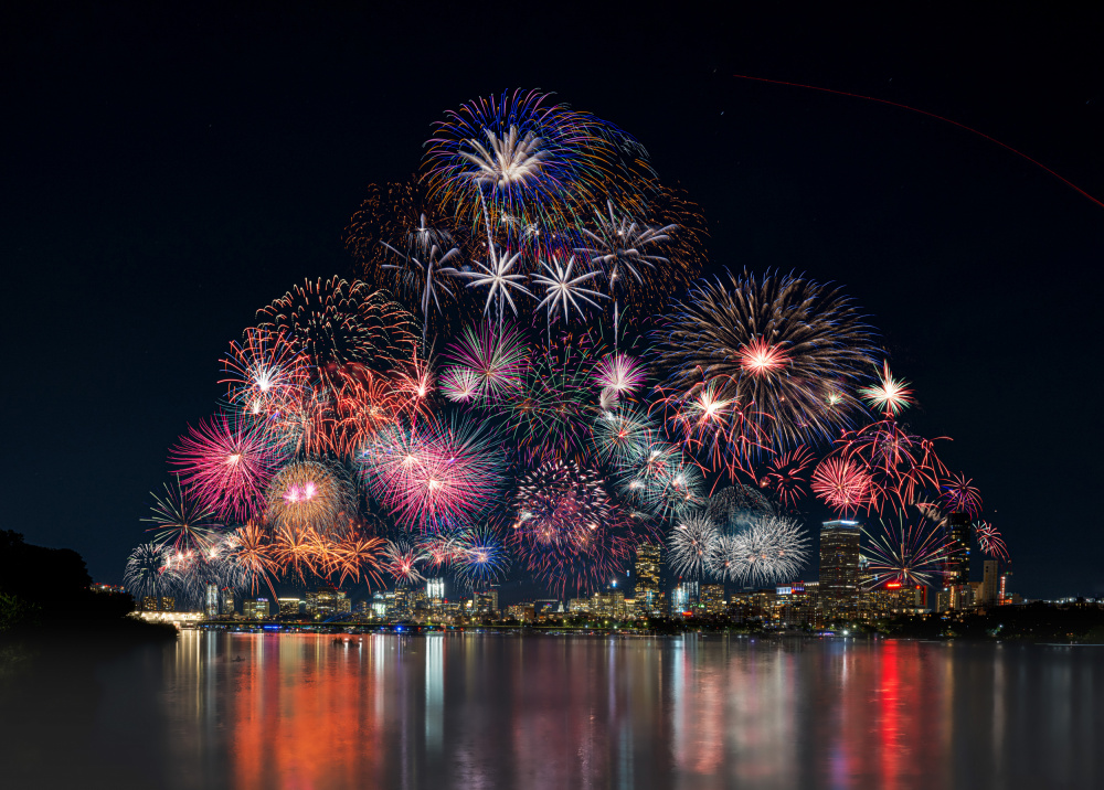 Boston fireworks von Ti Wang