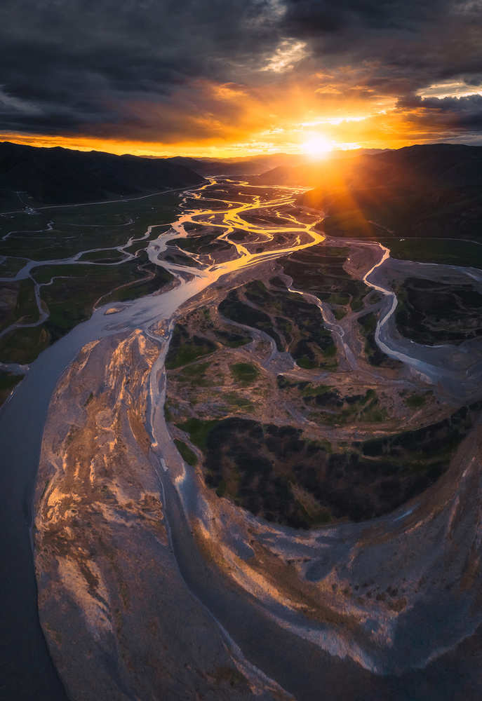 The river bay under the sunset von TIANQI