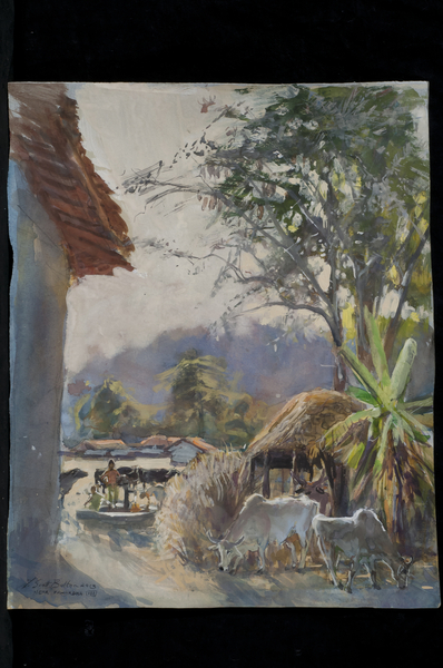 Kawardha Village with Cows von Tim  Scott Bolton