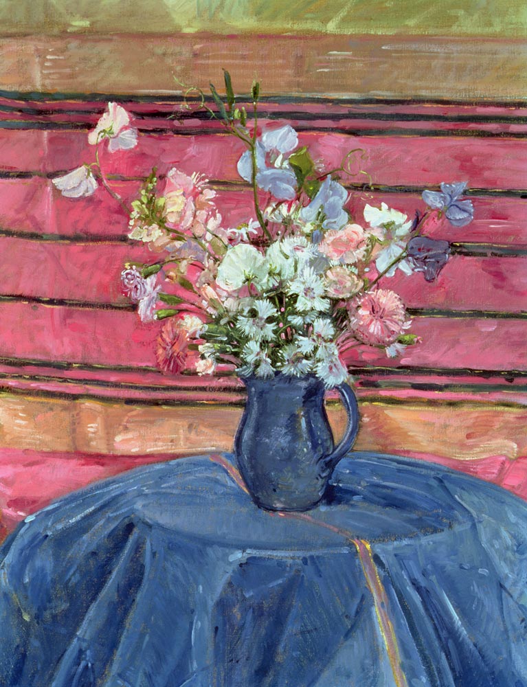 Sweet Peas and Pinks von Timothy  Easton