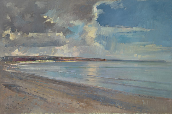 Reflected Clouds, Oxwich Beach, 2001 (oil on canvas)  von Timothy  Easton