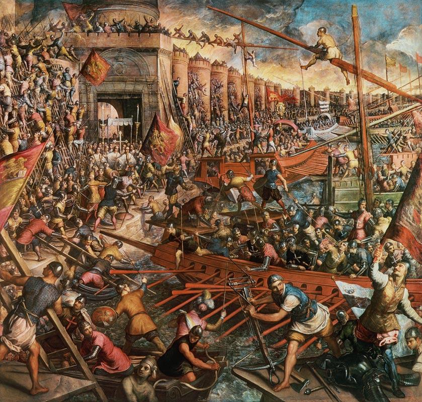 The Capture of Constantinople in 1204 von Tintoretto (eigentl. Jacopo Robusti)