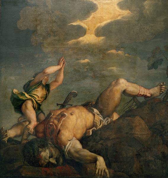 Tizian, David und Goliath von Tizian (Tiziano Vercellio/ Titian)