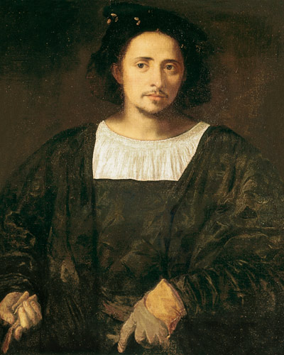 Mann mit Handschuh von Tizian (Tiziano Vercellio/ Titian)