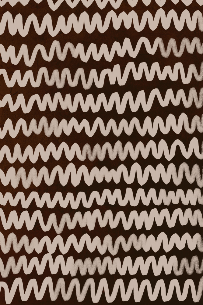 Beige ZigZag on Rusty Color Pattern von Treechild