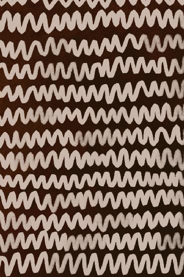 Beige ZigZag on Rusty Color Pattern