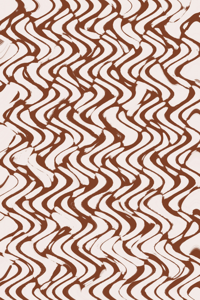 Beige Wavey Zig Zag Pattern von Treechild