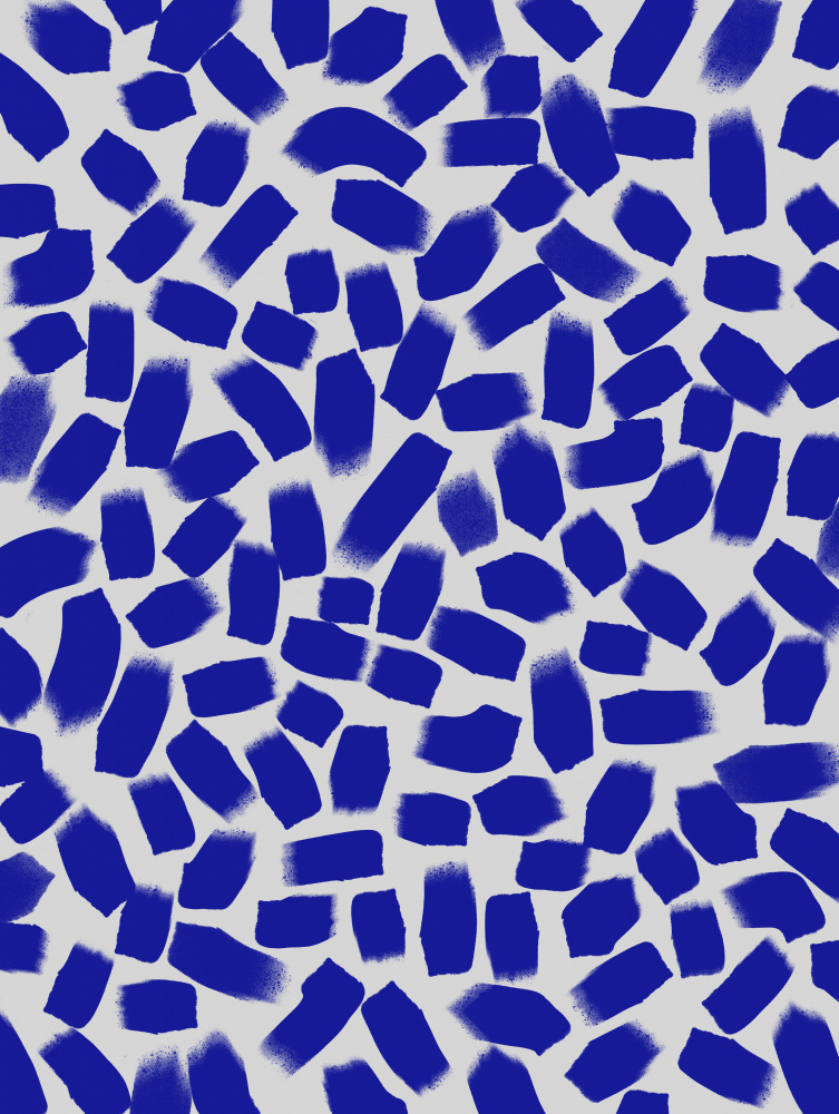 Blue Brush Strokes Pattern von Treechild