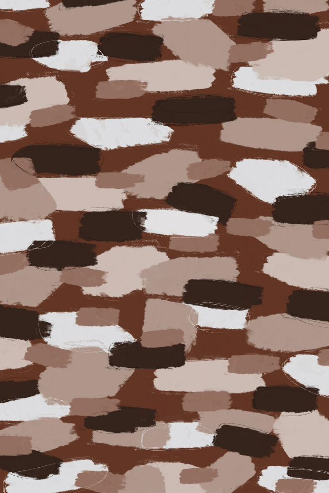 Brown Beige Strokes von Treechild