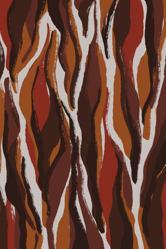 Earthy Tiger Pattern von Treechild