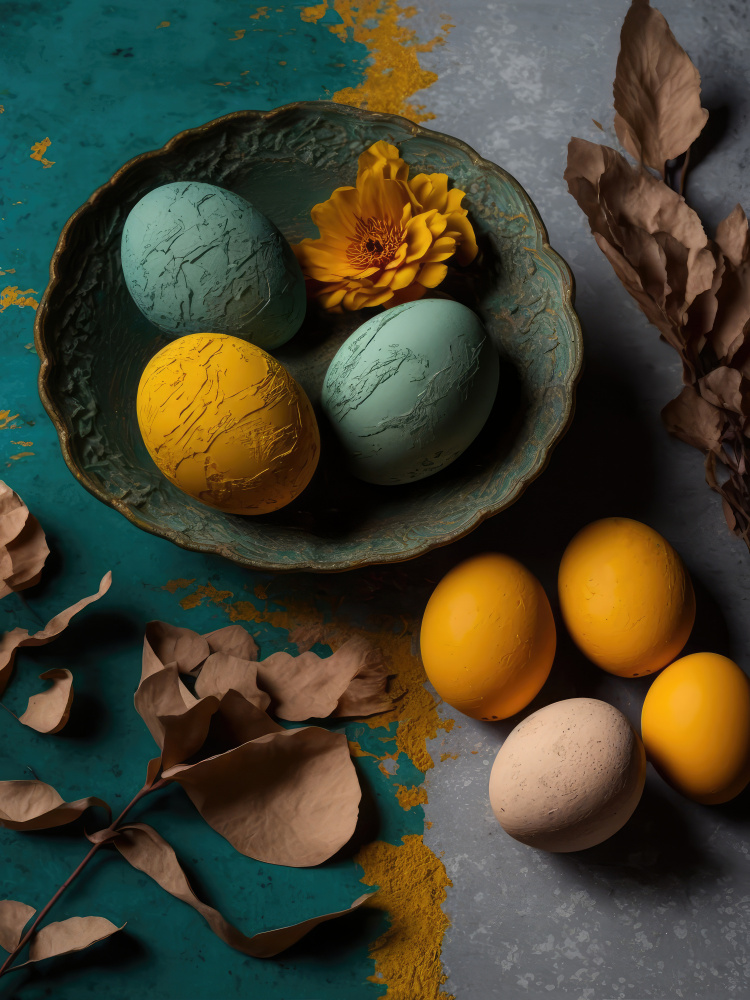 Yellow And Blue Eggs von Treechild