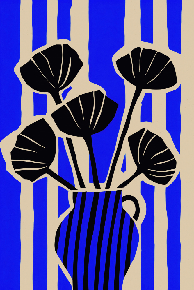 Striped Still Life Blue von Treechild