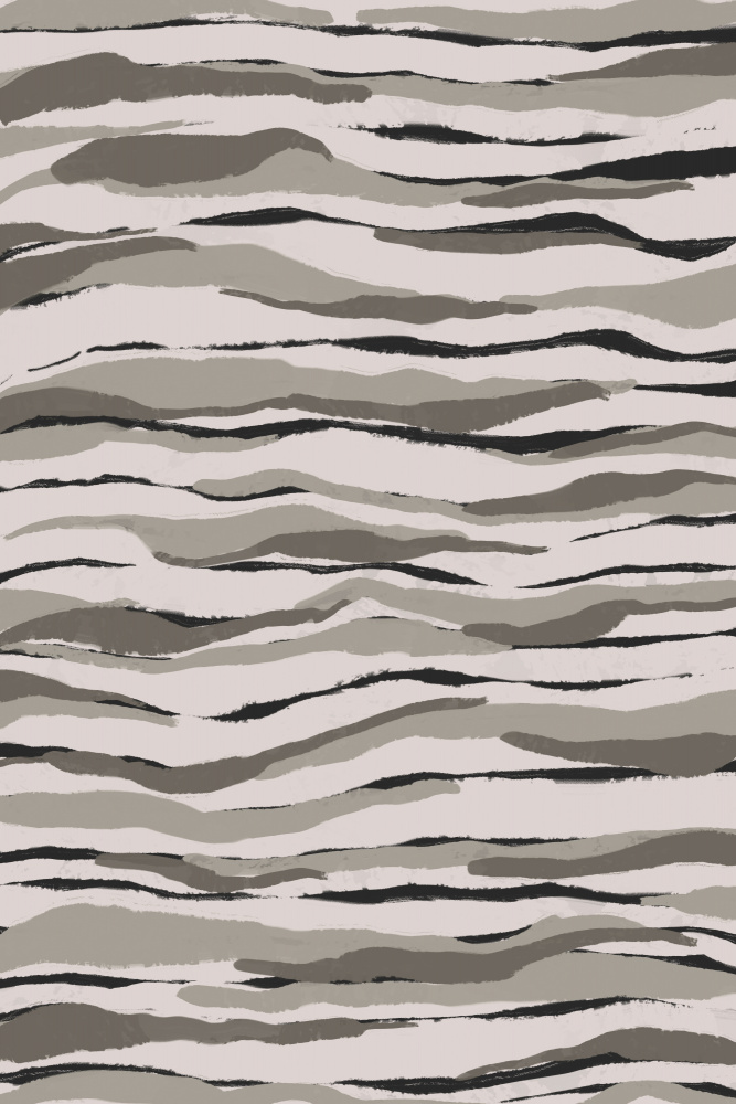 Grey And Beige Waves von Treechild