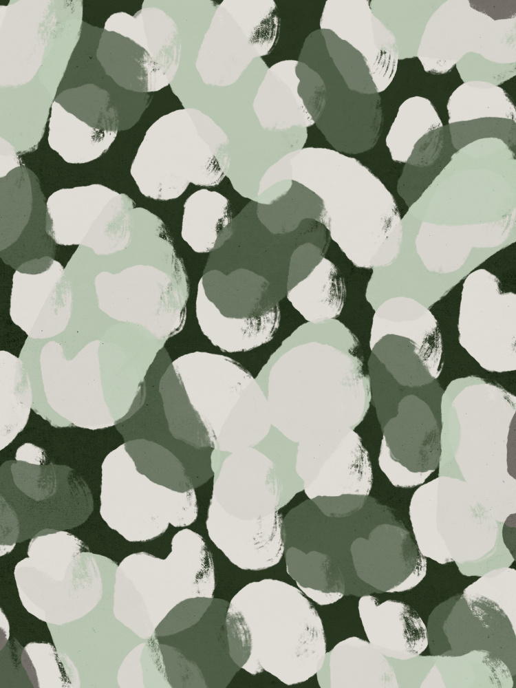 Green Round Strokes Pattern von Treechild