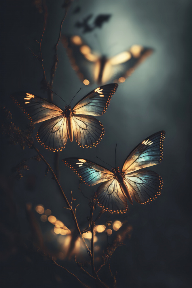 Glowing Butterflies von Treechild