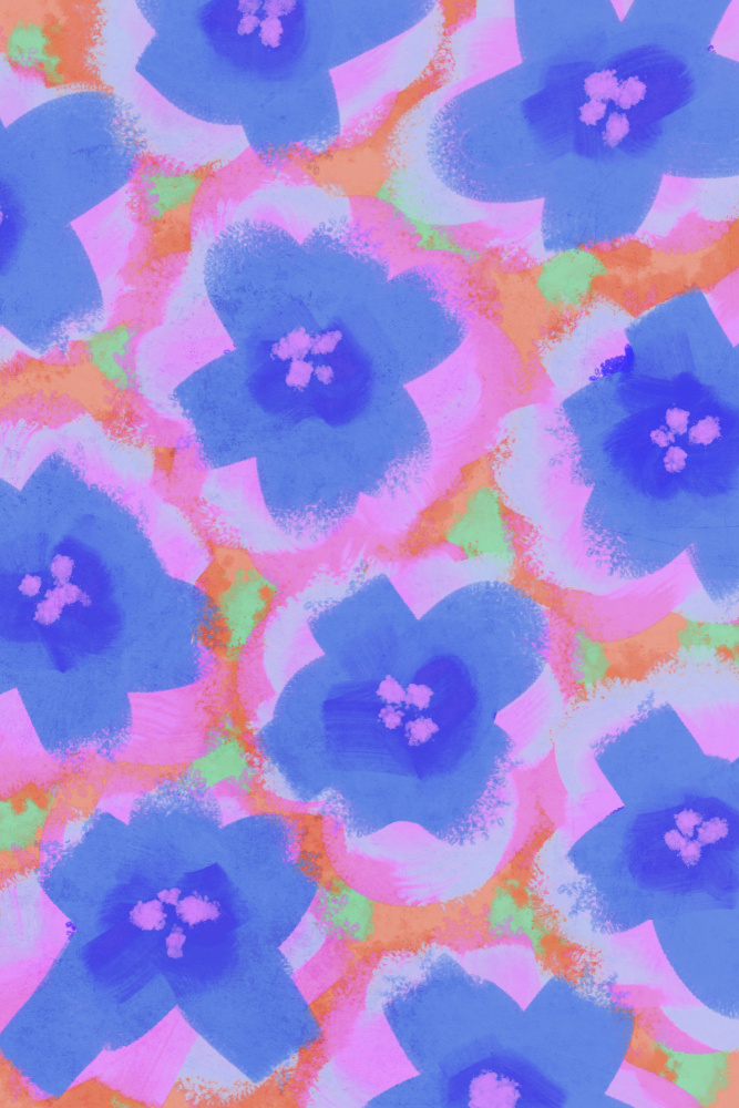 Purple Flowers Pattern von Treechild