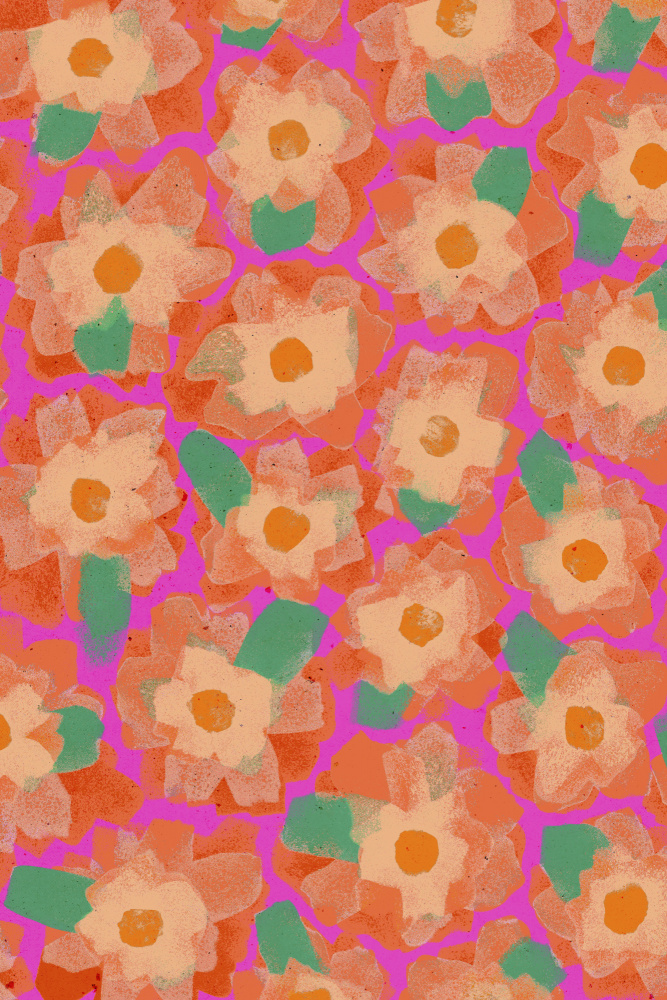 Orange Cute Blossoms von Treechild