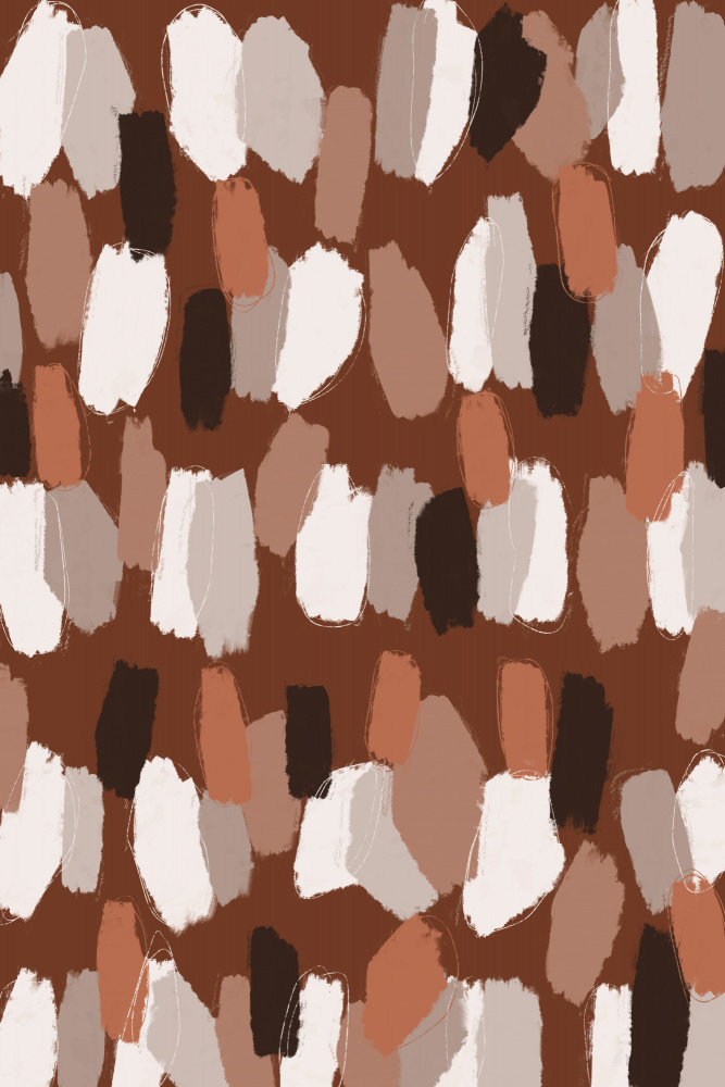 Pastel Earthy Strokes Pattern von Treechild