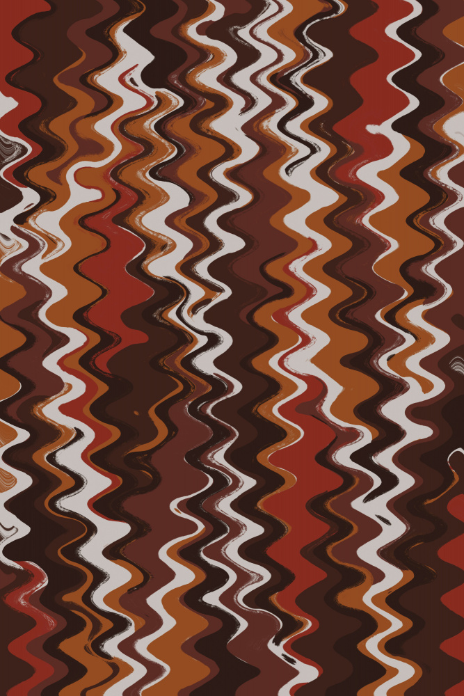 Red Earthy Waves Pattern von Treechild