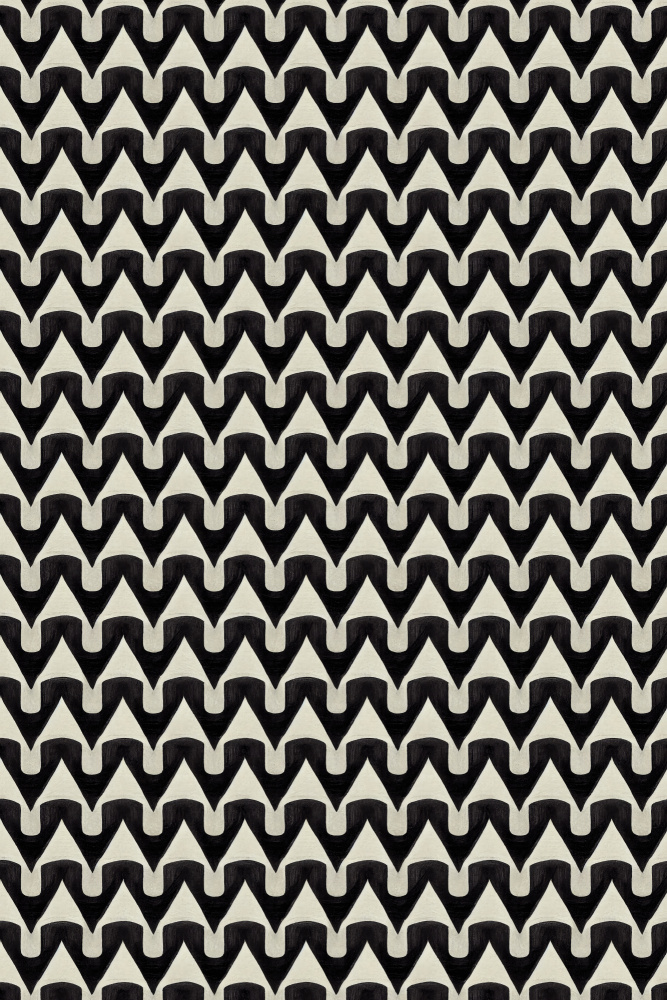 Black And White Zig Zag Pattern von Treechild