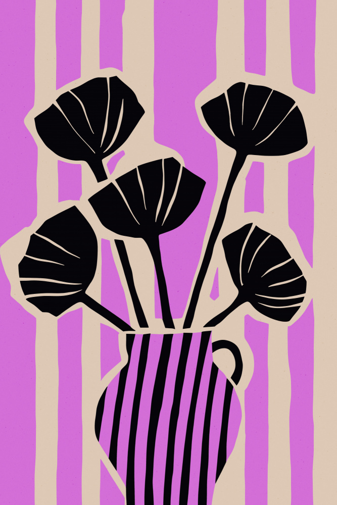 Stripes Still Life Purple von Treechild