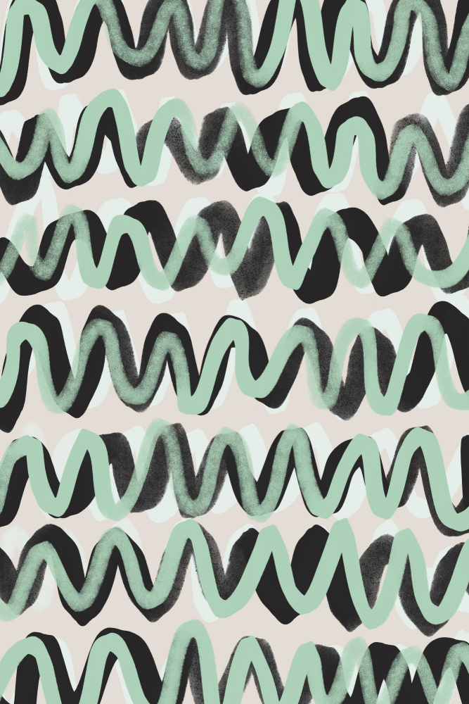 Turquoise ZigZag Pattern von Treechild